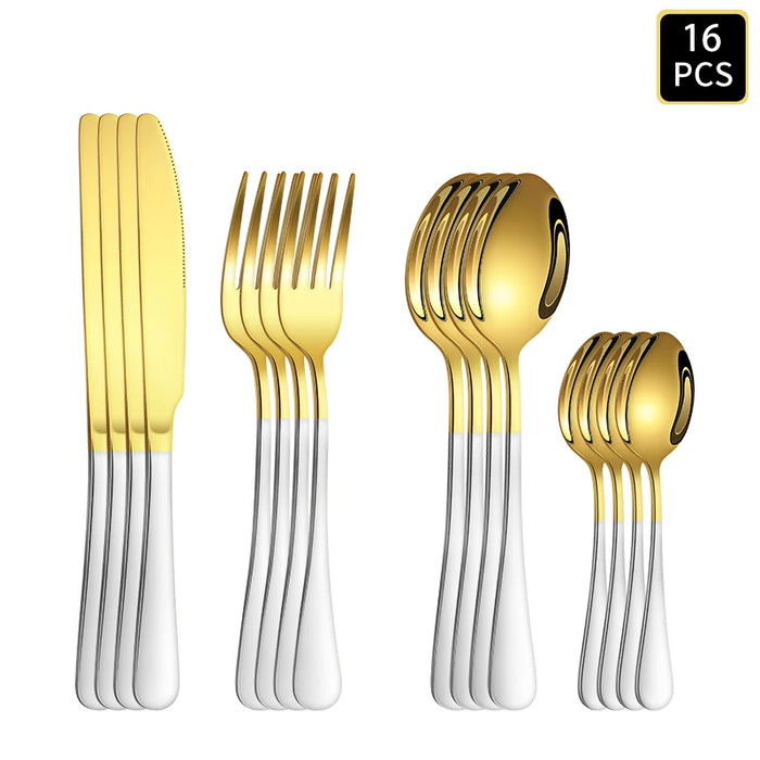 4 / 6 / 16 / 24 Piece Stainless Steel Cutlery Set For Home Restaurant Hotel Party