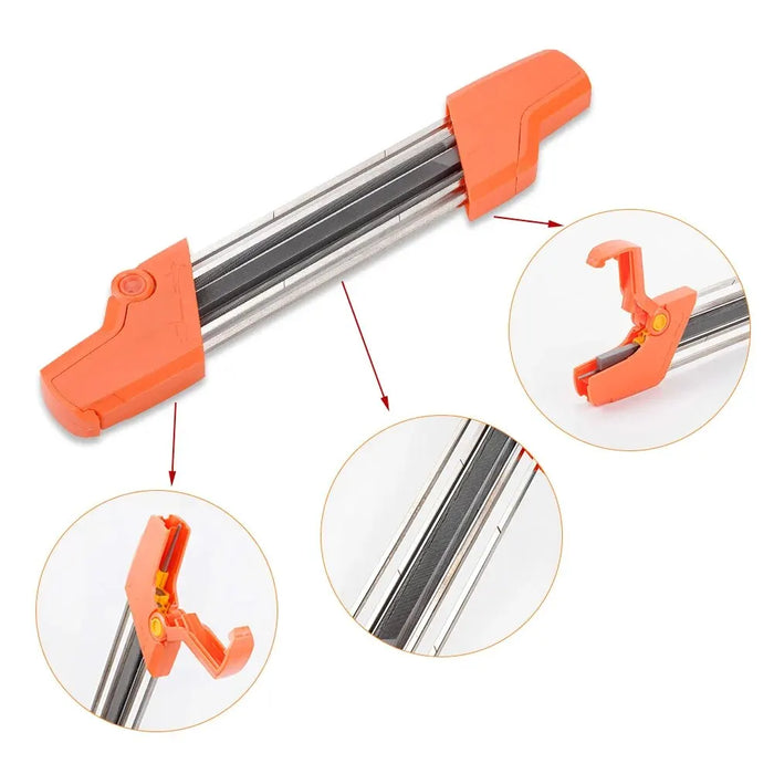 2 in 1 Chainsaw Sharpener Tool with Whetstone Fits 4.0 5.5mm Chains