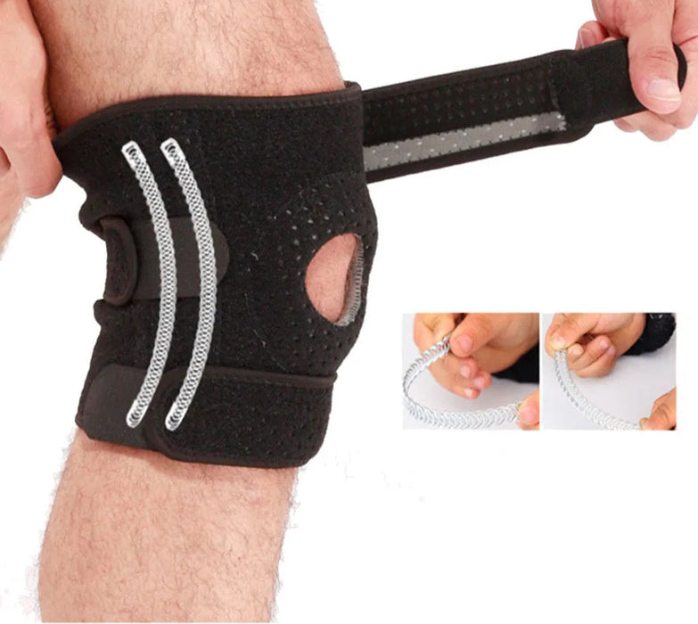 Knee Brace With Side Stabilizers & Gel Pads Pain Support For Running Workout Arthritis