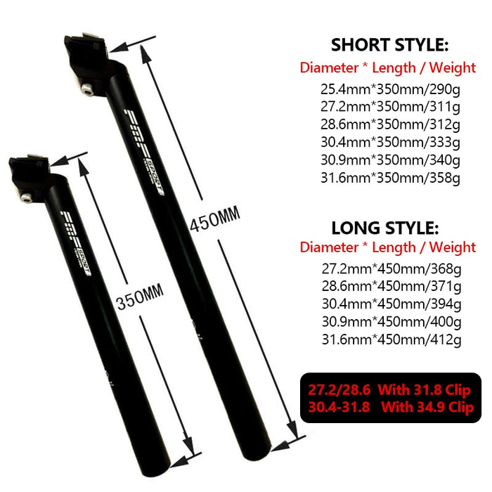 Aluminum Mtb Bike Seatpost 25.4 31.6mm