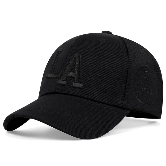 La Letter Embroidery Snapback Baseball Cap Unisex Outdoor Sun Hat