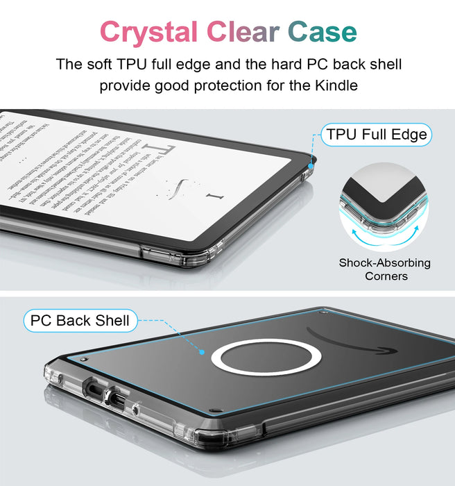 For 7 Inch Kindle Paperwhite 12Th Gen 2024 & Kindle Coloursoft Signature Edition 2024 Stand Magnetic Case