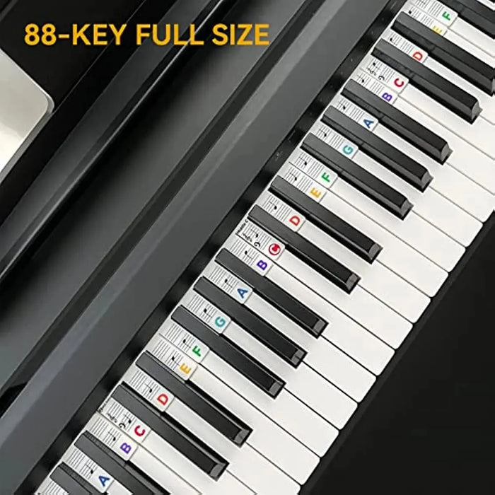 88 / 61 Key Piano Keyboard Stickers For Learning Notes Beginner Guide