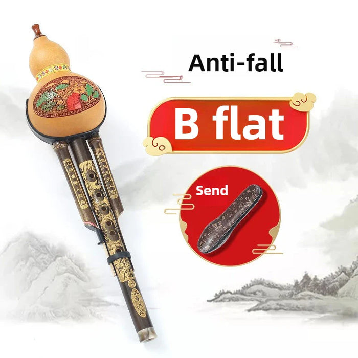 Handmade Purple Bamboo Hulusi In C / B Flat For All Ages