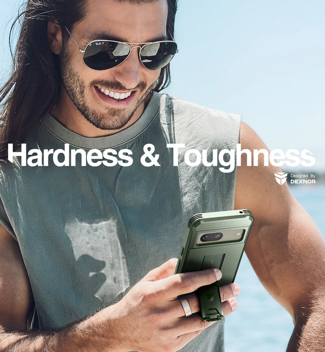 For Google Pixel 7 2022 Full Body Bumper Military Grade Armor Shockproof Shell Case Holder With Built In Screen Protector