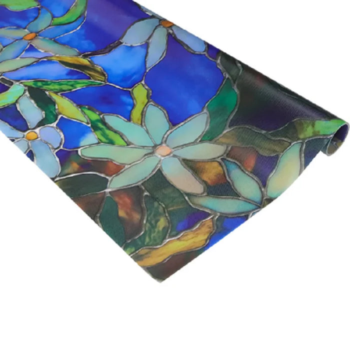 Flower Pattern Frosted Window Film - Heat Control & Privacy Protection