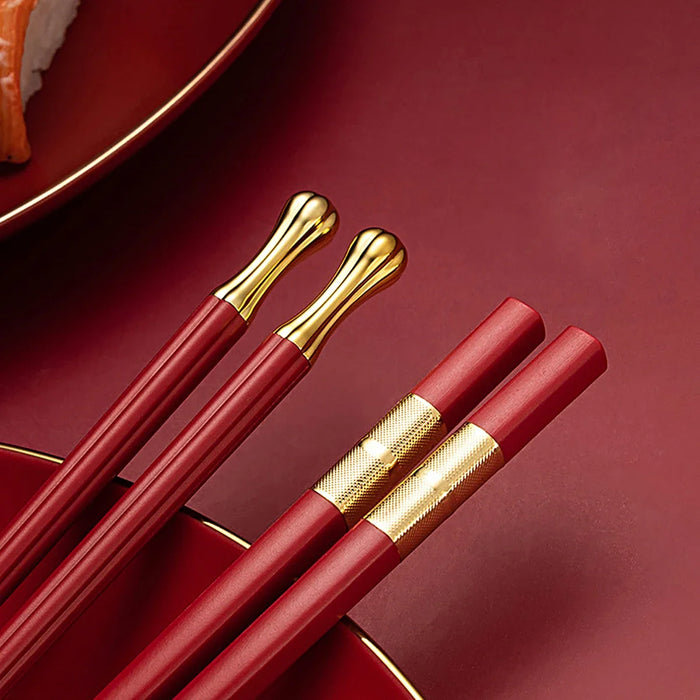 5 Pairs Christmas Chopsticks Reusable Dishwasher Safe Non Slip