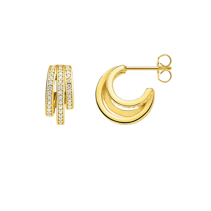 925 Sterling Silver Vintage Creole Hinged Hoop Earrings