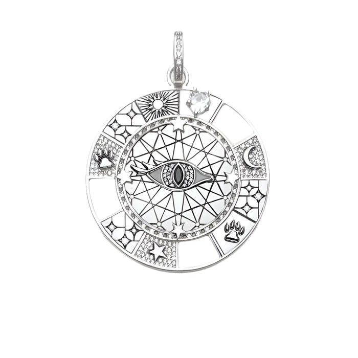 925 Sterling Silver Mystical Symbols Pendant Fashion Accessory For Men & Women