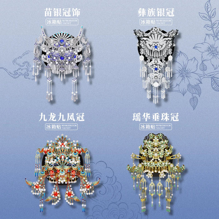 Metal Model Kits For Adults Kingfisher Phoenix Tiara Fridge Magnet