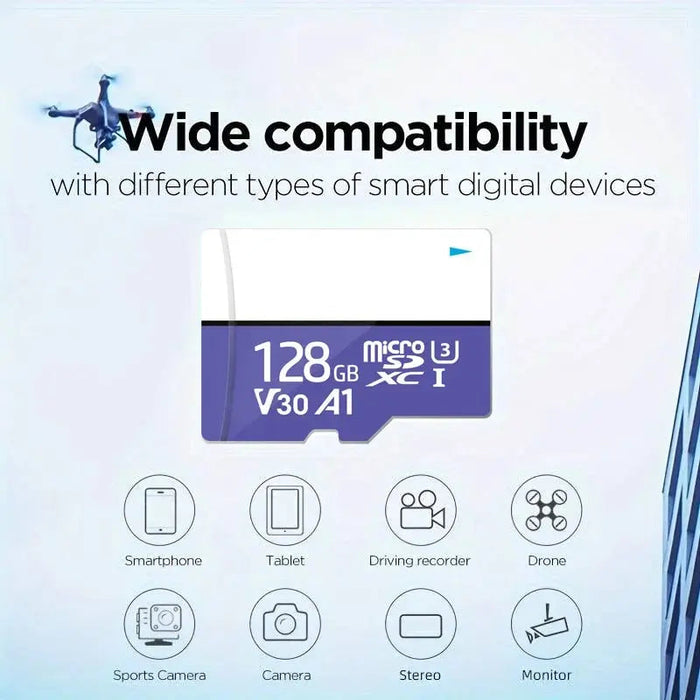 HP High Speed 256gb Micro Sd Card Class 10 4k Tf Mecard C10