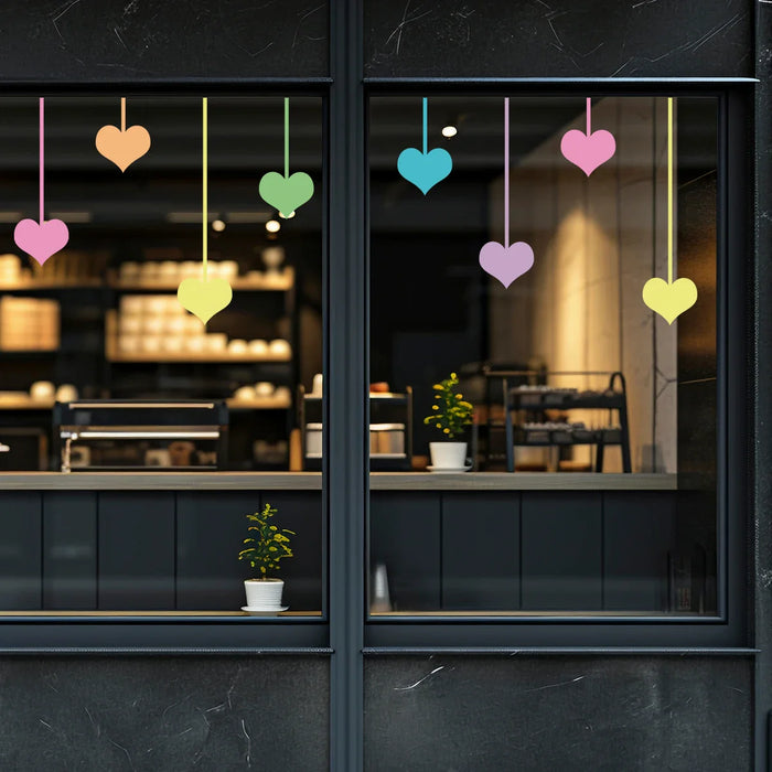 Colourful Heart Wall Stickers For Kids Room Decor