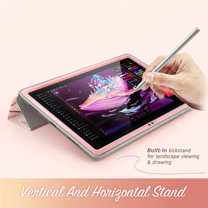 For Samsung Galaxy Tab A8 10.5 Inch 2022 Full-Body Trifold Protective Smart Case With Built-In Screen Protector