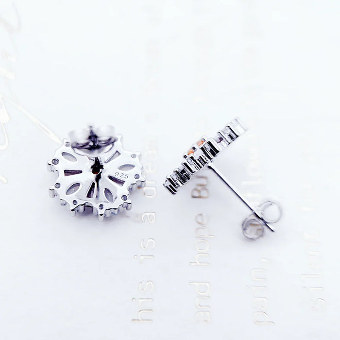 925 Sterling Silver Boho Flower Stud Earrings Romantic Gift