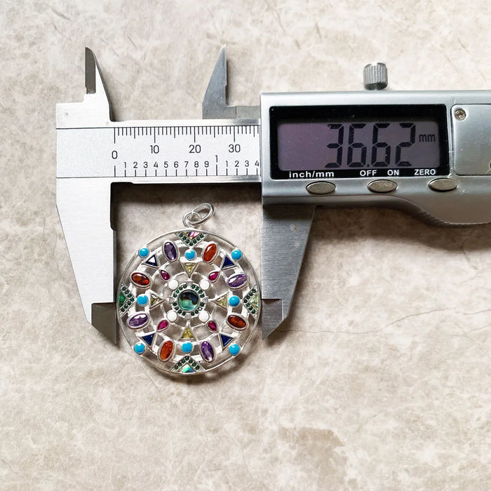 925 Sterling Silver Bohemia Colourful Amulet Pendant Paradise Journey Gift For Women