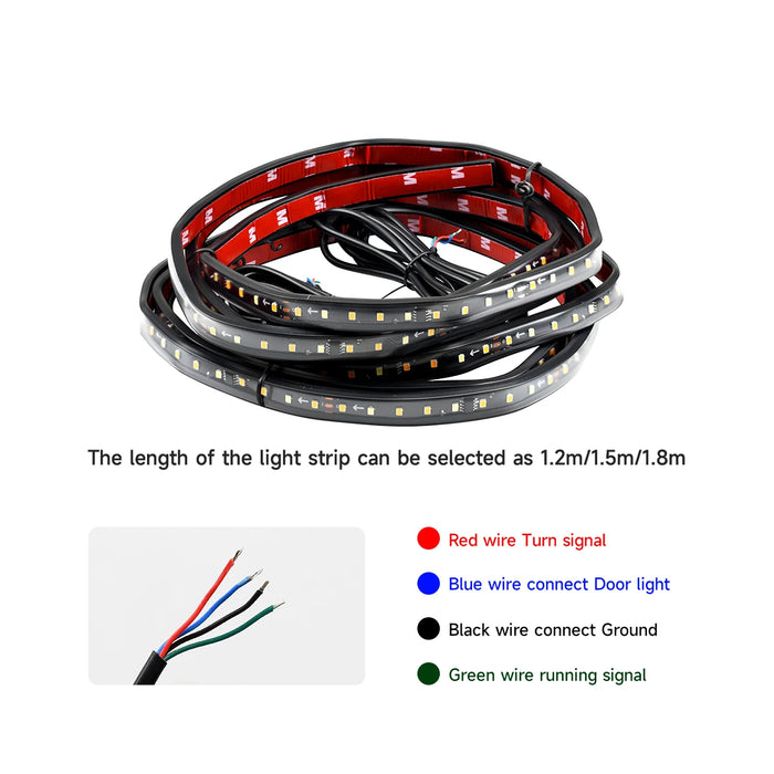 1.2 / 1.5 / 1.8M Led Drl Side Step Strip Bar Truck Running Board Lights Amber Signal Kit