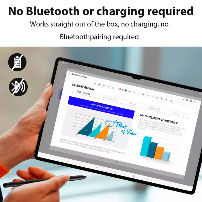 Wireless Tablet Stylus With Magnetic Adsorption & Built In Eraser Compatible With Samsung & Other Tablets