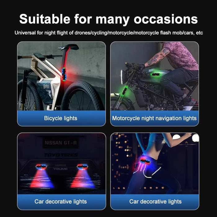 Solar Anti-Rear Collision Car Safety Light Flash Tail Light