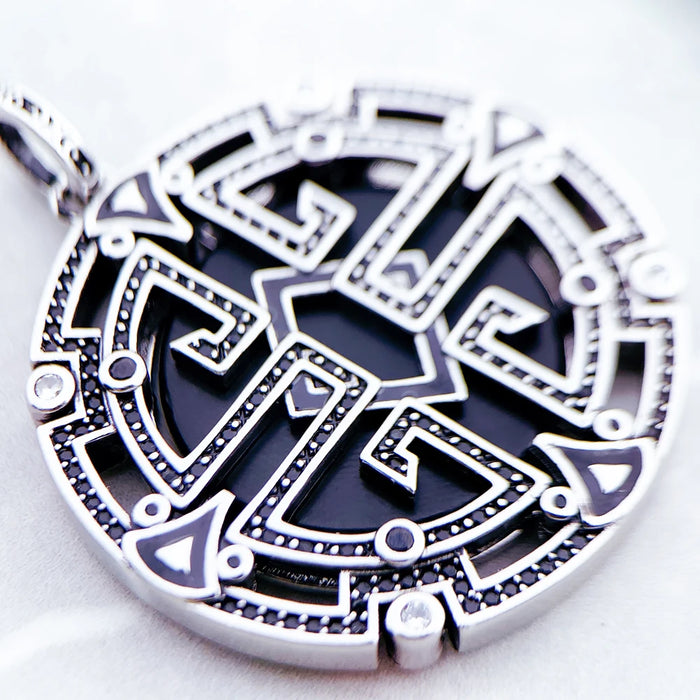 925 Sterling Silver Geometric Asian Pendant 2022 Summer Collection Ethnic Fine Jewelry For Women