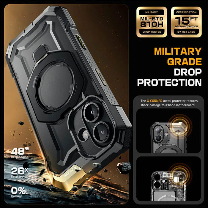 For Iphone 16 Ub Grip Heavy Duty Rugged Magnetic Magsafe Phone Case With Camera Control Capture Button & Stand