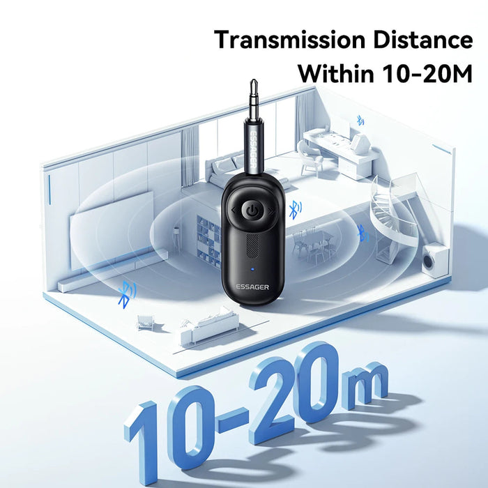 Bluetooth Car Receiver Adapter 3.5Mm Aux Jacks For Car Speakers Audio Music Receiver Hands Free Bluetooth 5.3 Adapter