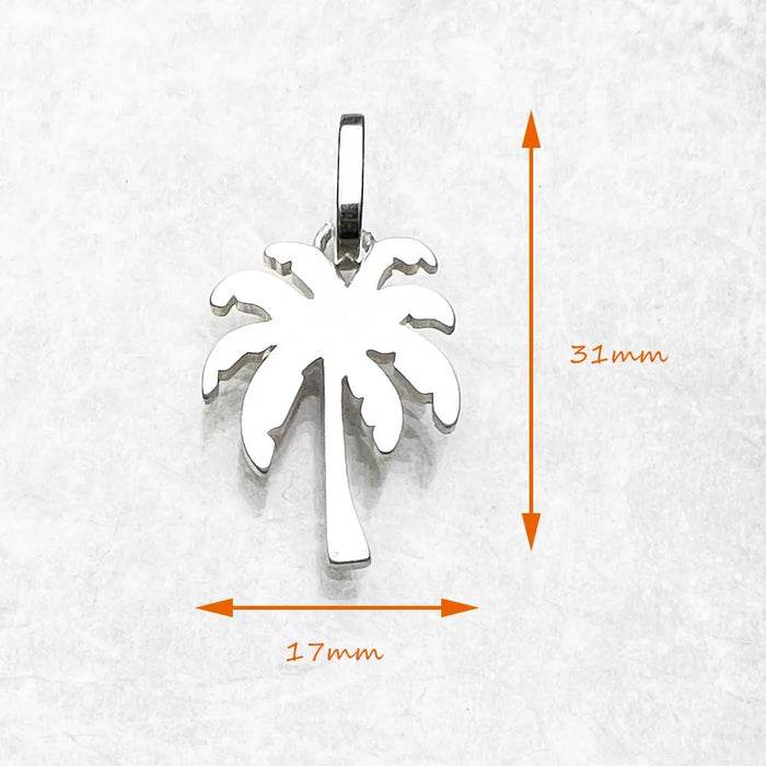 925 Sterling Silver Coconut Palm Tree Pendant European Style Gift For Women & Men