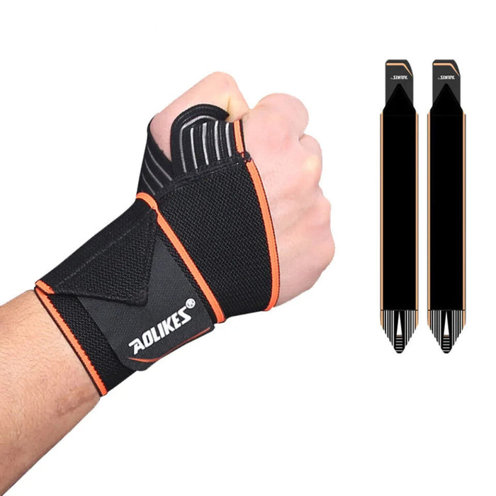 Pair of Powerlifting Wrist Support Strap Gym Crossfit Compression Brace
