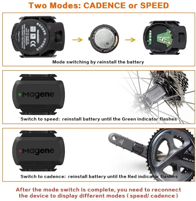 Speed Cadence Sensor For Bike Ant+ Bluetooth