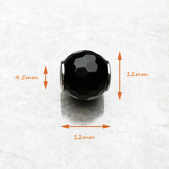 925 Sterling Silver Faceted Crystal Beads Zirconia Charms For European Bracelets