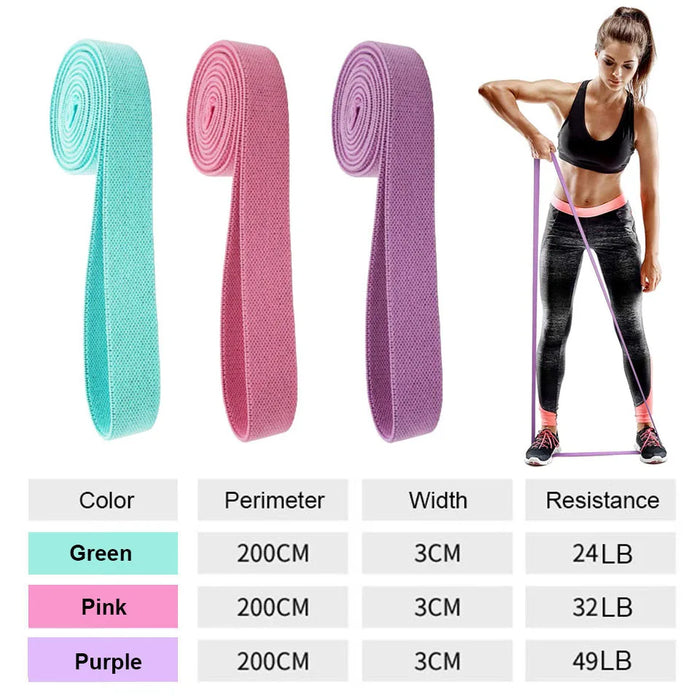 3 Piece Resistance Band Set For Home Workouts