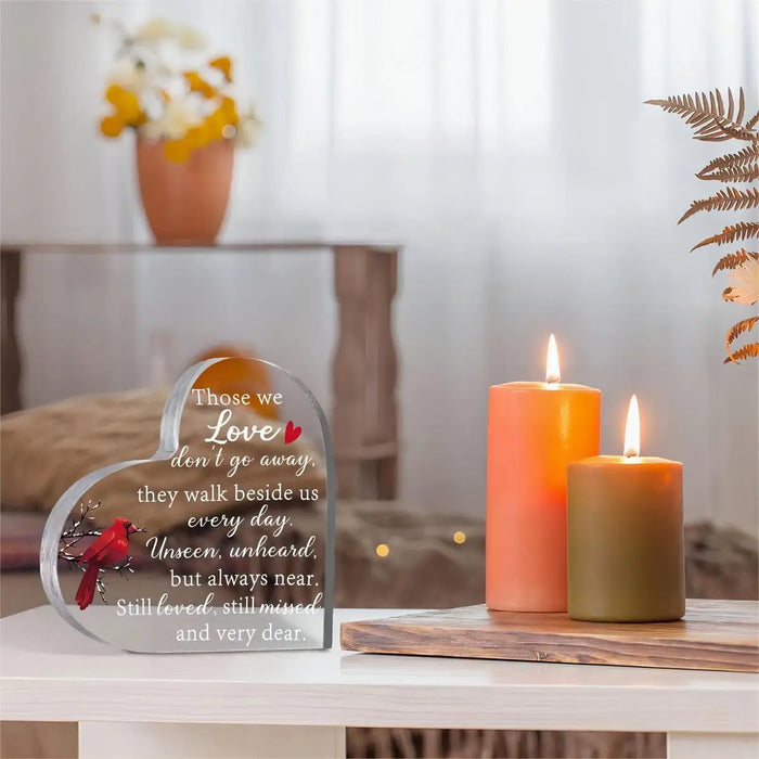 Red Bishop's Memorial Heart Acrylic Gift