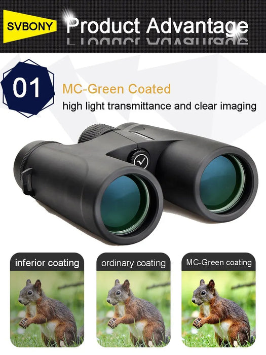 Powerful 10x42/8x32 Binoculars for Camping and Travel