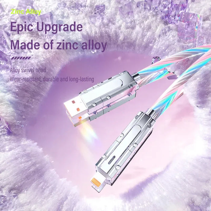 Multicolour 4In1 Fast Charging Data Cable 100W