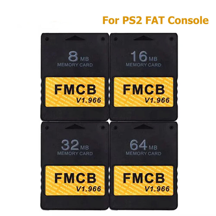 For Ps2 Fat Console Free Mcboot V1.966 8Mb / 16Mb / 32Mb / 64Mb Memory Card