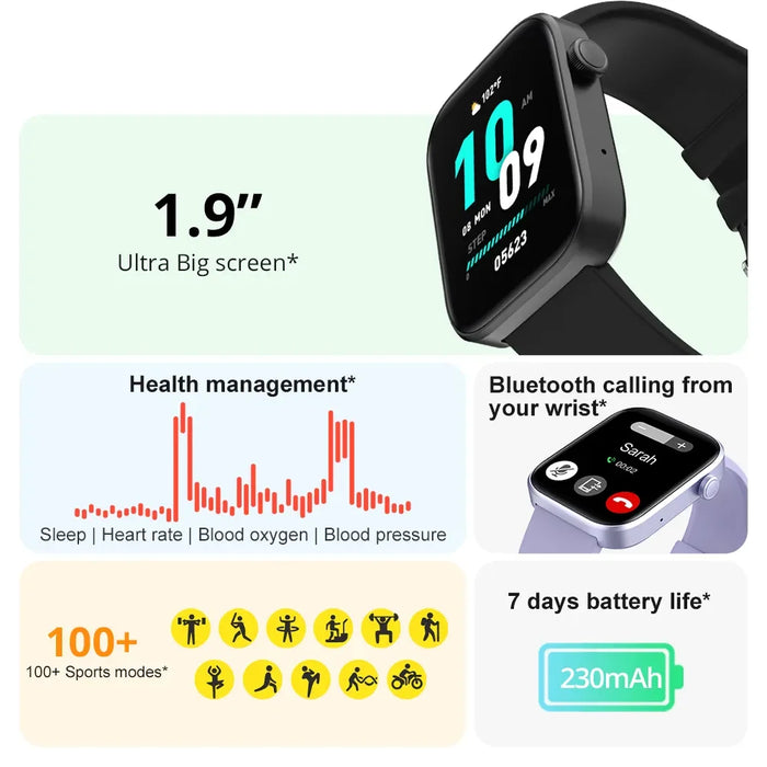 Unisex Ip68 Smartwatch With Voice Calling & Health Monitoring