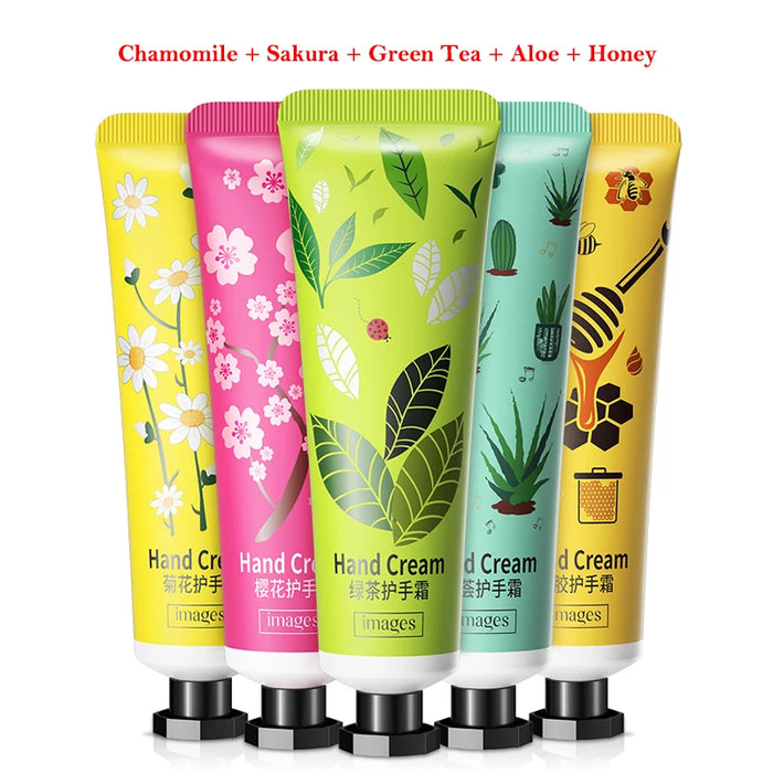 5 Piece Fruity Hand Cream Set For Nourished Hands