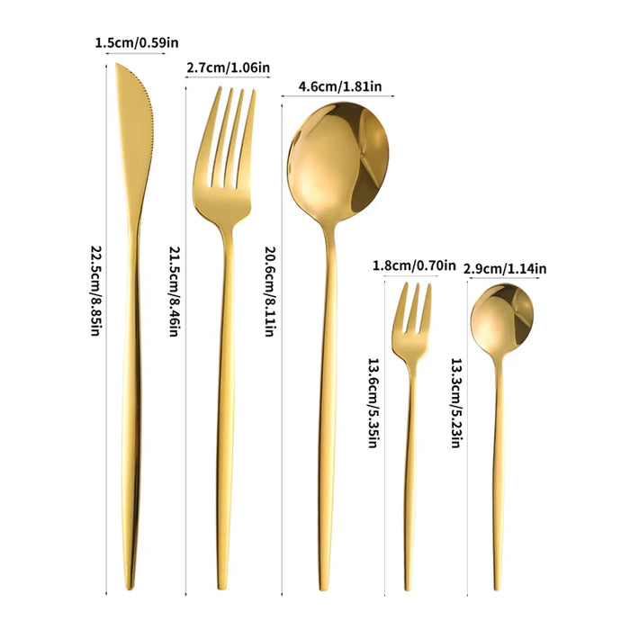 5 / 30 / 90 Piece Portuguese Style Stainless Steel Cutlery Set For Family & Hotel Use