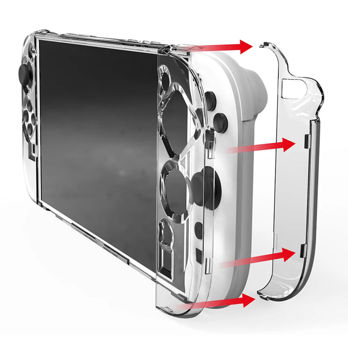 Transparent Protective Case For Switch 2 Split Case Cover Anti-Fall Protective Shell Cover Game Console Clear Case For Switch 2
