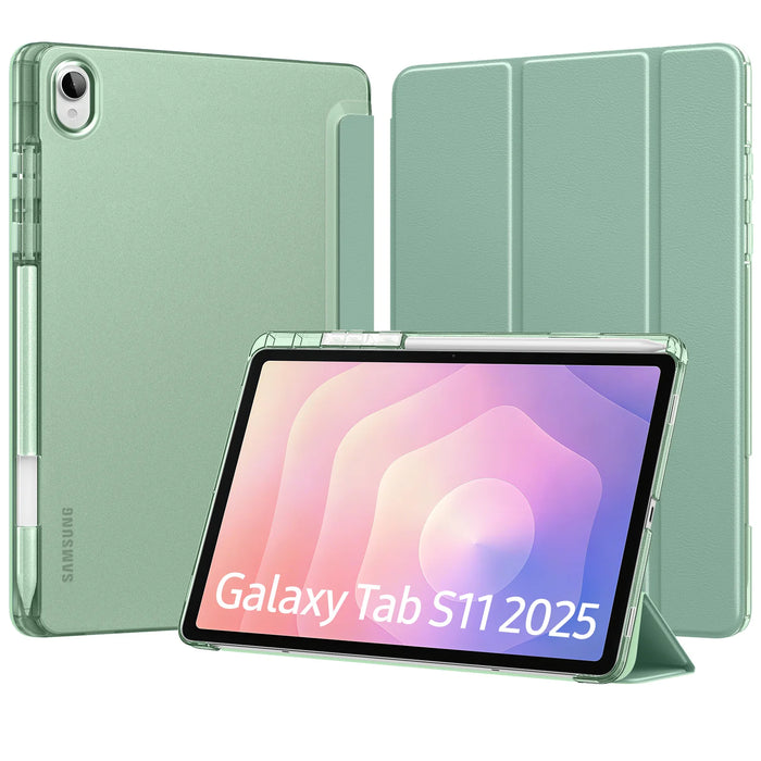 For Samsung Galaxy Tab S11 11 Inch 2025 Sm-X730 / Sm-X736B Slim Light Trifold Protective Pc Case With S Pen Holder