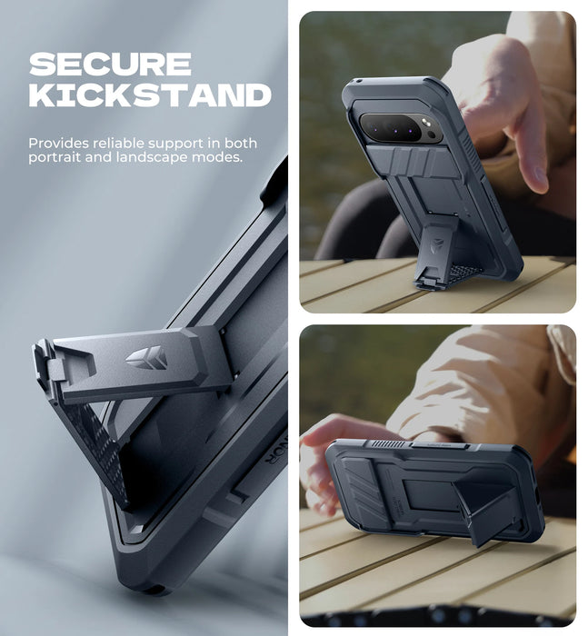 For Google Pixel 10 / 10 Pro Rugged Bumper Shockproof Case With Slide Camera Case And Built-In Screen Protector Kickstand