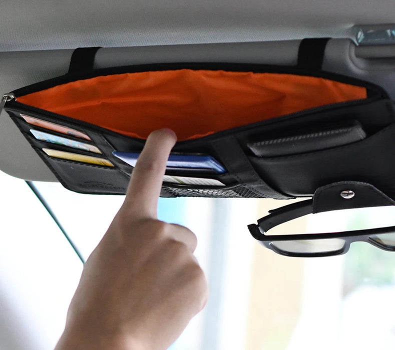 Car Sun Visor Sunglasses Holder & Organizer