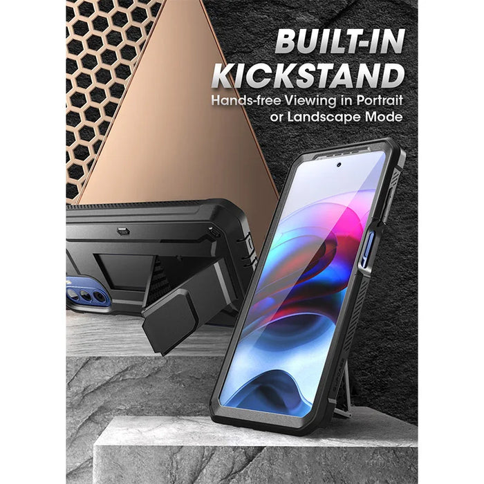 For Moto G Stylus 5G 6.8 Inch 2022 Ub Pro Full-Body Rugged Belt Clip Kickstand Case With Built-In Screen Protector