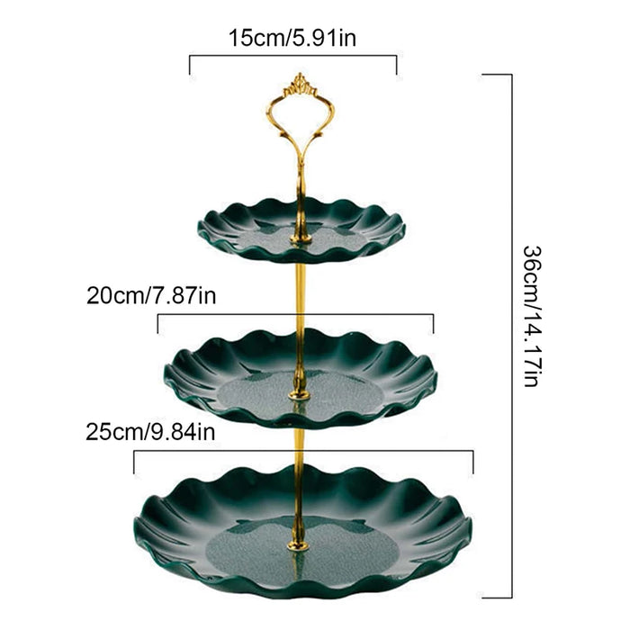 Round Double Layer Cake Stand For Weddings And Parties