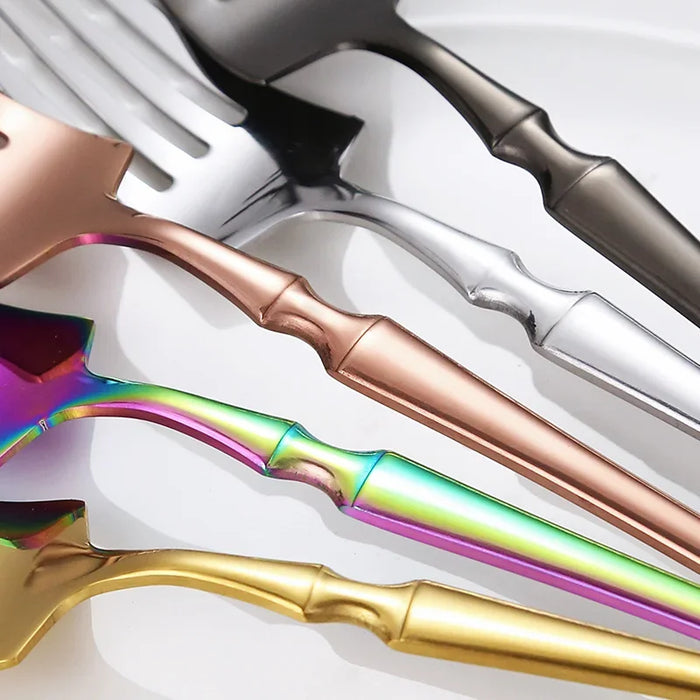 30 Piece Rust Resistant Flatware Set For Restaurants Parties Weddings