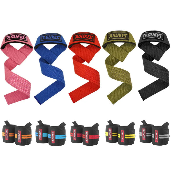 Weightlifting Wrist Wraps & Straps Silicone Grip For Men