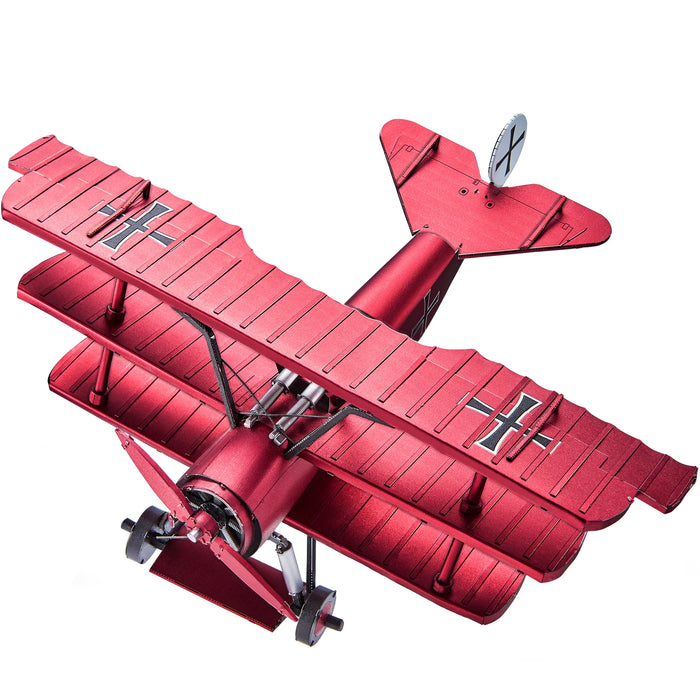 Diy 3D Metal Fokker Dr 1 Triplane Puzzle Kit Creative Gift