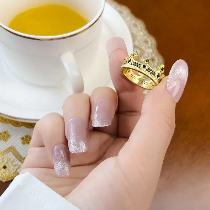 925 Sterling Silver Vintage Golden Crown Ring Men / Women Europe Jewelry