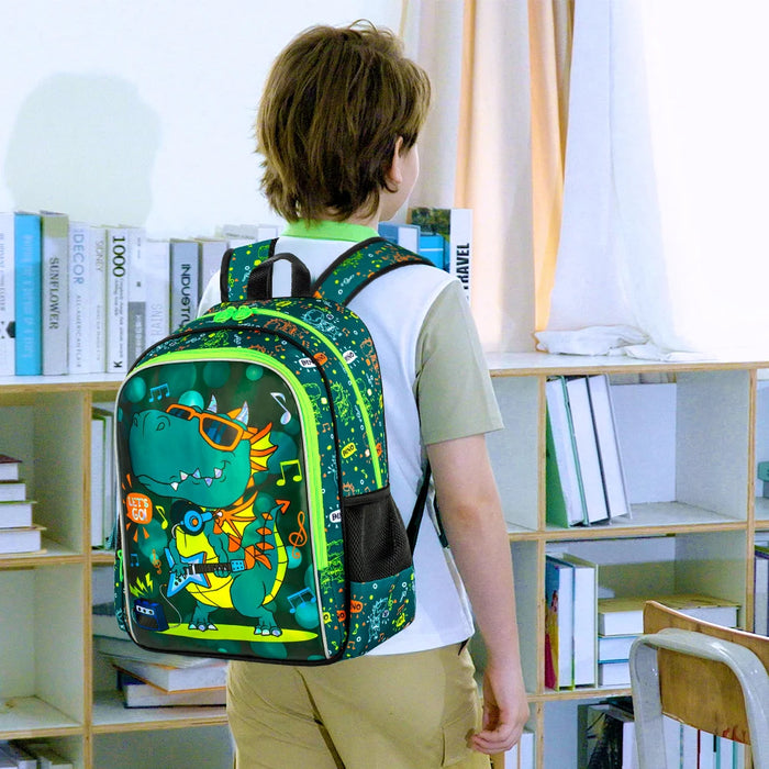 16 Inch Dino Backpack Set For Boys School Ready