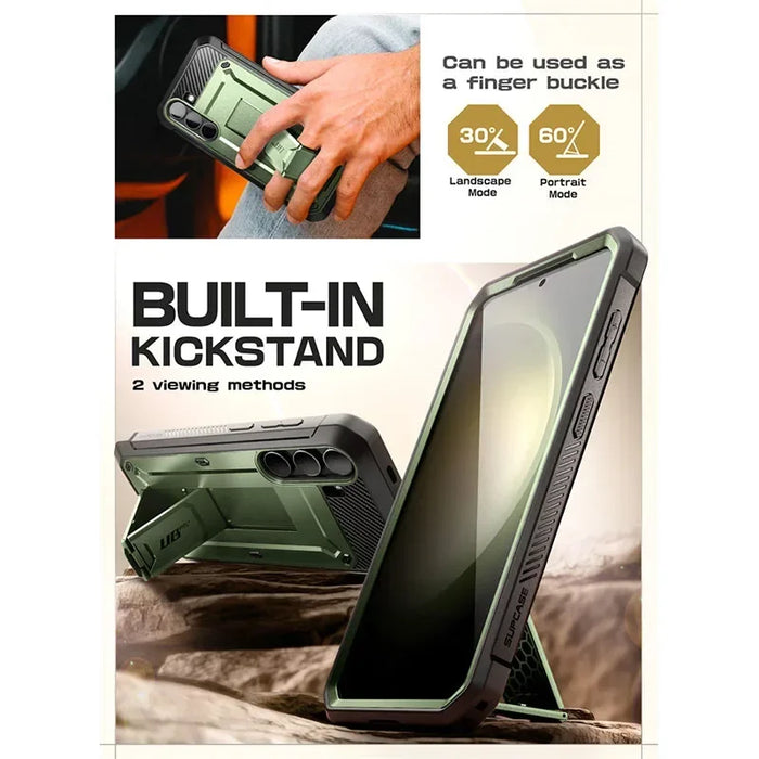 For Samsung Galaxy S24 Plus Ub Pro Heavy Duty Rugged Case With Built-In Screen Protector & Kickstand & Belt-Clip