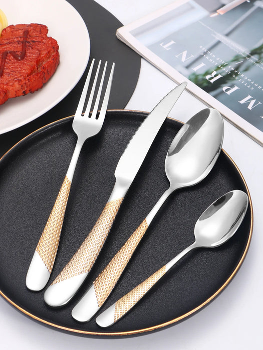High Grade Stainless Steel Steak Knife And Fork Set
